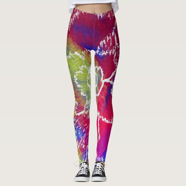 Bunte Tiedye-Leggings Leggings (Vorderseite)