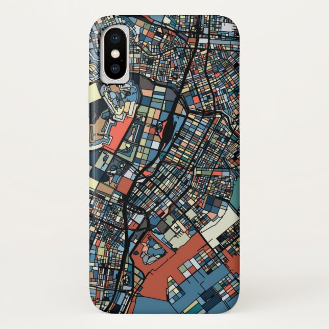 Bunte Tokyo-Karte Case-Mate iPhone Hülle (Rückseite)