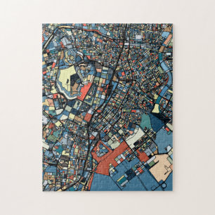 Bunte Tokyo-Karte Puzzle