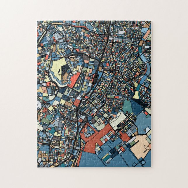 Bunte Tokyo-Karte Puzzle (Vertikal)