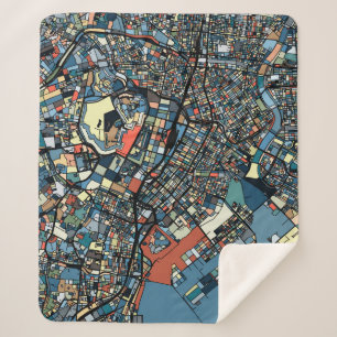 Bunte Tokyo-Karte Sherpadecke