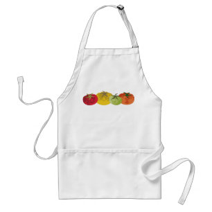 bunte Tomateküche, die Schürze kocht