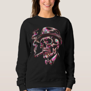 Bunte Totenkopf-Zigarrenkunst Sweatshirt