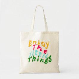 Bunte Tragetasche 'Enjoy the Little Things'