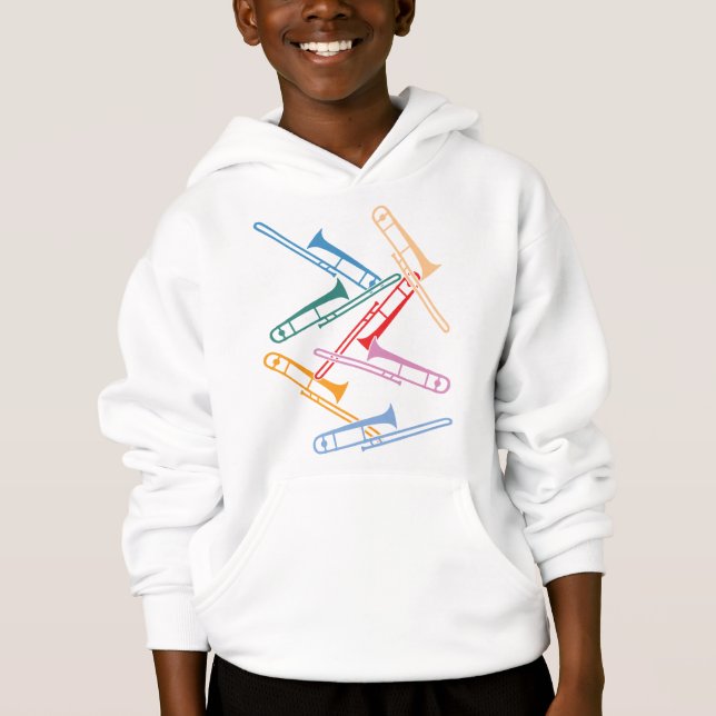 Bunte Trombones Hoodie (Vorderseite)