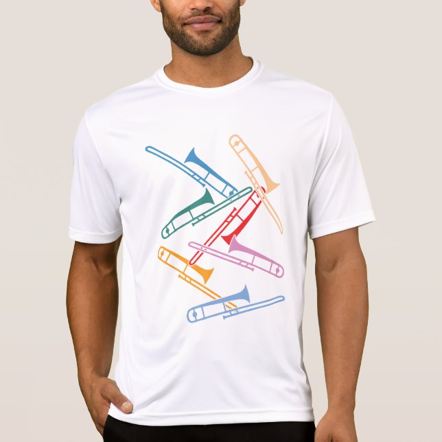 Bunte Trombones T-Shirt (Vorderseite)