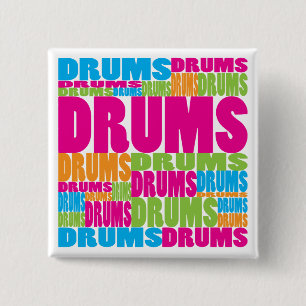 Bunte Trommeln Button