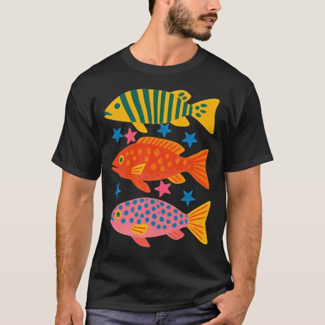 Bunte Tropenfische T-Shirt (Vorderseite)