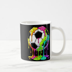 Bunte tropfende Fußball-Kunst-Sport-Illustration M Kaffeetasse