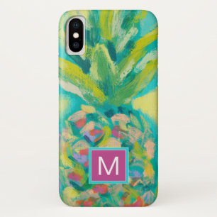 Bunte tropische Ananas des Monogramm-  Case-Mate iPhone Hülle