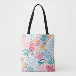 Bunte tropische Collagen-gemusterte Taschen-Tasche