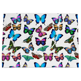 Bunte tropische Schmetterlings-Geschenk-Tasche Große Geschenktüte