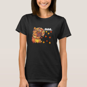 Bunte Truthahn Kuh Sound Erntedankfest Herbstlaub T-Shirt