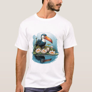 Bunte Tukan-Naturillustration. T-Shirt