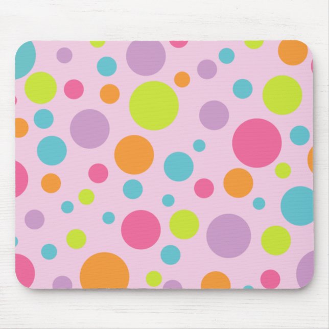 Bunte Tupfen Mousepad (Vorne)