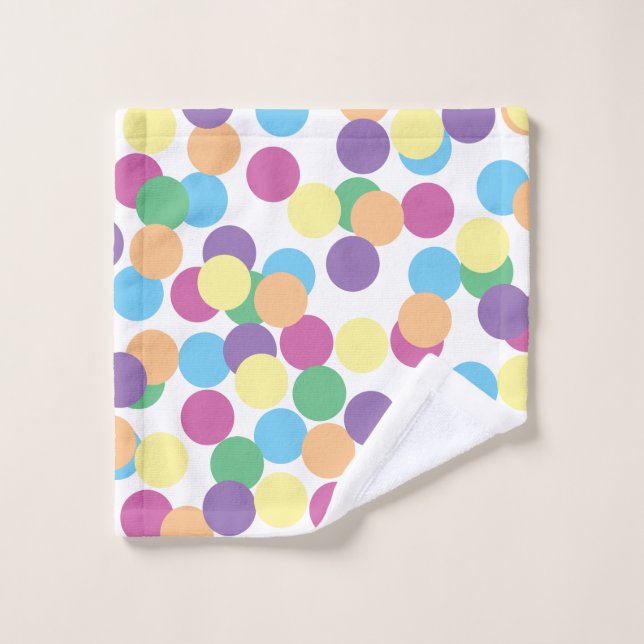 Bunte Tupfen Waschlappen (Waschlappen)