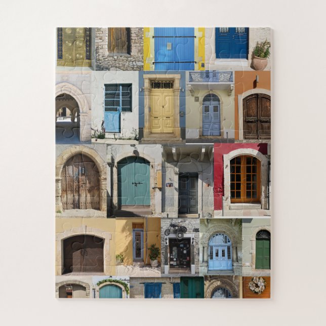 Bunte Türen von Zypern Puzzle (Vertikal)