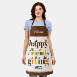 Bunte Typografie, Border Happy Friendsgiving Schürze