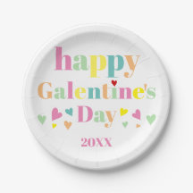 Bunte Typografie Happy Galentines Day