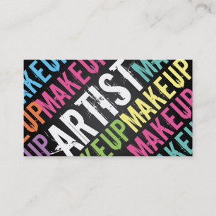 Bunte und mutige M.U.A.-Visitenkarten Visitenkarte