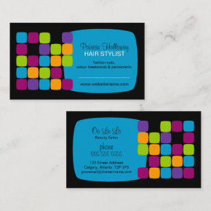 Bunte und mutige Quadrat-Visitenkarten Visitenkarte