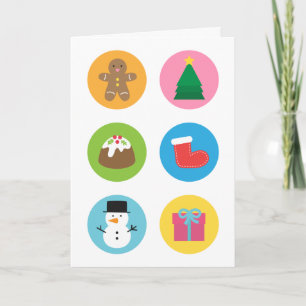 Bunte und niedliche, frohe und helle Weihnachten