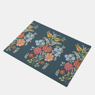 Bunte ungarische Blume Fußmatte