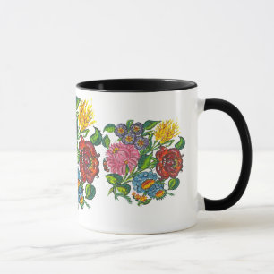 Bunte ungarische Blume Tasse