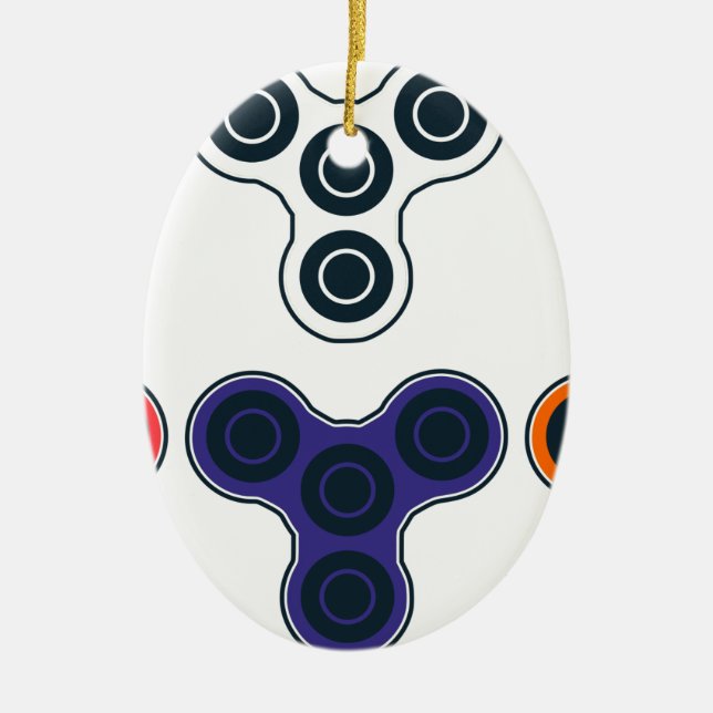 Bunte Unruhe-Spinner-Sammlung Keramikornament (Vorne)