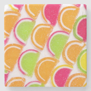 Bunte unterschiedliche Gelee-Süßigkeit Steinuntersetzer