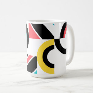 Bunte, urbane, trendige, moderne geometrische Kuns Kaffeetasse