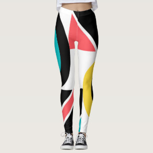 Bunte, urbane, trendige, moderne geometrische Kuns Leggings
