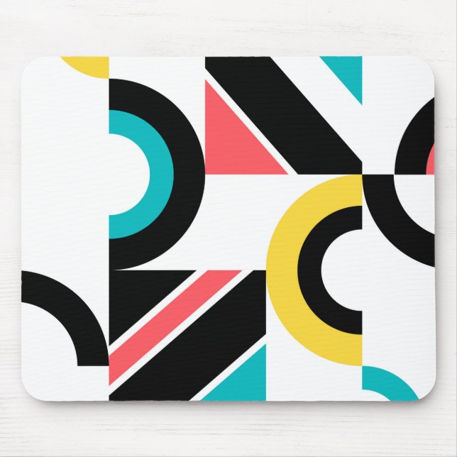 Bunte, urbane, trendige, moderne geometrische Kuns Mousepad (Vorne)