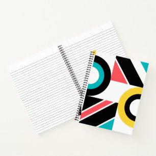 Bunte, urbane, trendige, moderne geometrische Kuns Notizbuch