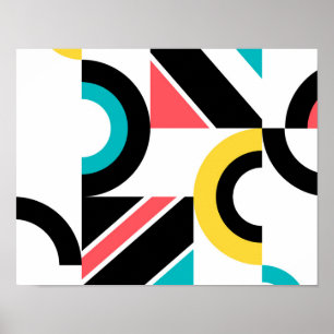 Bunte, urbane, trendige, moderne geometrische Kuns Poster