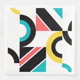 Bunte, urbane, trendige, moderne geometrische Kuns Serviette