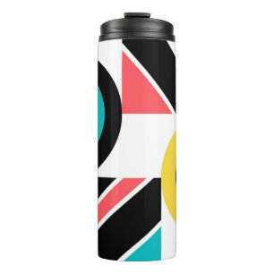 Bunte, urbane, trendige, moderne geometrische Kuns Thermosbecher