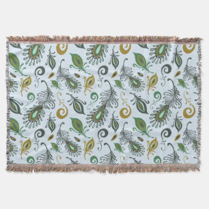 Bunte verschiedene Federn Decke