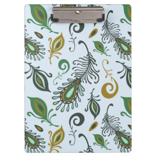 Bunte verschiedene Federn Klemmbrett