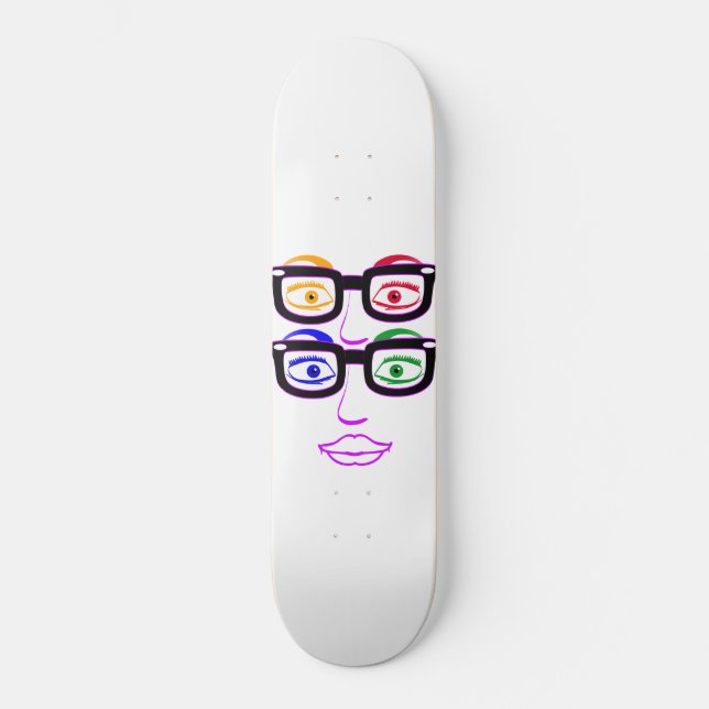 Bunte vier Augen-Glas-Skateboard-Plattform Skateboard (Vorderseite)
