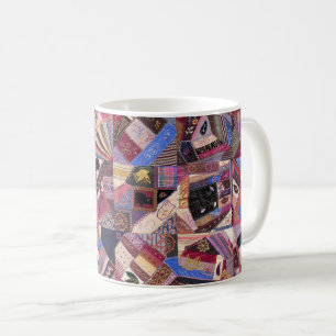 Bunte Vintage-Crazy-Quilt Kaffeetasse