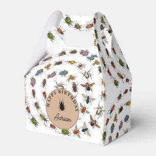 Bunte Vintage Käfer & Insekten Geburtstag Kinder N Geschenkschachtel