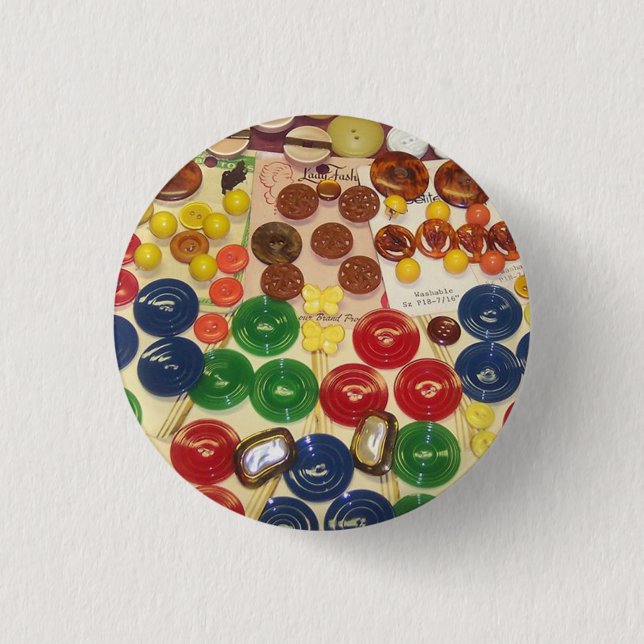 Bunte Vintage Knöpfe Button (Vorderseite)