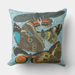 Bunte Vintage Schmetterling Botanische Kunst Kissen