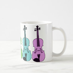 Bunte Violine Kaffeetasse
