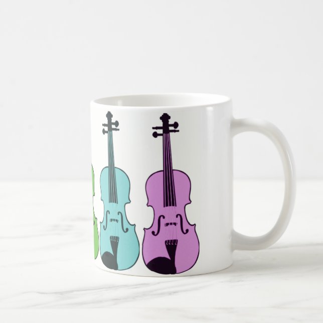 Bunte Violine Kaffeetasse (Rechts)