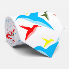Bunte Vögel an Krawatte