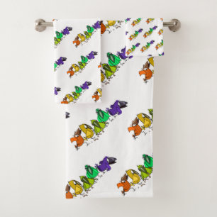 Bunte Vögel Badehandtücher Badhandtuch Set