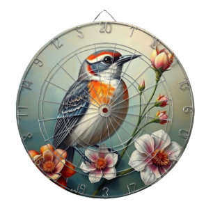 Bunte Vogel-Blumen-Dartscheibe Dartscheibe