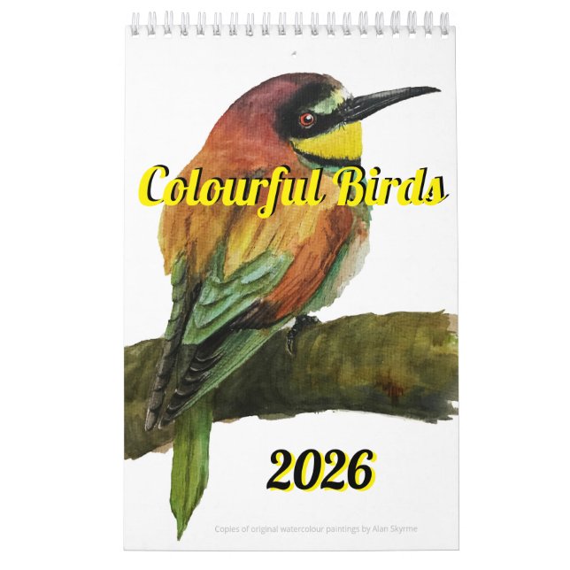 Bunte Vögel Kalender 2026 (Titelbild)